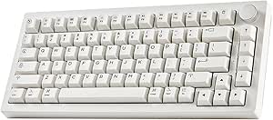 Akko 5075B Plus Air 75% پایه واشر کیبورد مکانیکی با قابلیت تعویض کیبورد بازی بی‌سیم/بلوتوث/سیمی RGB با کلیدهای PBT Dye-Sub Cherry برای Mac/Win/Web (سوئیچ V3 Piano Pro)