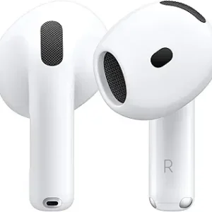 هدفون‌های بی‌سیم Apple AirPods 4، هدفون‌های بلوتوث، با حذف نویز فعال، صدای تطبیقی، حالت شفافیت، صدای شخصی‌شده فضایی، جعبه شارژ USB-C، شارژ بی‌سیم، تراشه H2