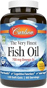 Carlson The Very Finest Fish Oil، لیمو، نروژی، 120 ژل نرم