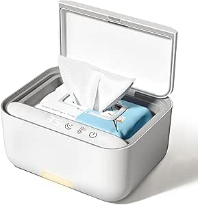 گرم کننده دستمال مرطوب کودک با کنترل دمای محیطی 3 سطحی، دستمال مرطوب پوشک با ظرفیت بالا گرم کننده با نور برای دستمال مرطوب، حوله، نگهدارنده دستمال مرطوب دستمال مرطوب گرم کننده نگهدارنده مرطوب برای نوزادان