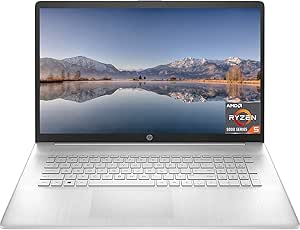 لپ تاپ HP 2023 17، صفحه نمایش 17.3 اینچی FHD IPS، AMD Ryzen 5 5500U (Beat i7-11370H)، رم 16 گیگابایت، 1 ترابایت SSD، گرافیک AMD Radeon، بلوتوث، وب کم، HDMI، صفحه نمایش لمسی Win 11، نقره ای طبیعی (Re)