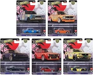 بسته خودروی پریمیوم ژاپنی Hot Wheels، 5 مدل دایکاست، نسخه محدود، مقیاس 1:64 FPY86-961B
