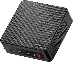 ORIGIMAGIC C4 Home-Office-Mini-PC، رایانه کوچک Ryzen 5 3550H (تا 3.7 گیگاهرتز)، 16 گیگابایت رم DDR4، 512 گیگابایت SSD، پشتیبانی از صفحه نمایش سه گانه 4K، WiFi 5/BT5.0/Dual Ethernet، رایانه کوچک رومیزی