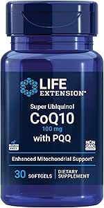Life Extension Super Ubiquinol CoQ10 with PQQ & Shilajit – بدون گلوتن، غیر GMO – 30 ژل نرم