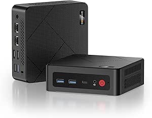 BOSGAME E4 Home-office-Mini-PC، Ryzen 5 3550H (تا 3.7 گیگاهرتز)، 16 گیگابایت رم DDR4، 1 ترابایت NVMe SSD، مینی رایانه رومیزی، صفحه نمایش سه گانه 4K، HDMI، Type-C، DP، دوگانه RJ45 LAN، BOL5، Wi-Fi.