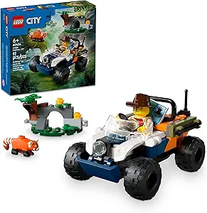 LEGO City Jungle Explorer ATV Red Panda Mission Car Toy، اسباب بازی تابستانی سرگرم کننده برای کودکان 6 سال به بالا، مینی فیگور کاوشگر جنگل و فیگور حیوانات، ایده هدیه در فضای باز برای طرفداران ماجراجویی، 60424