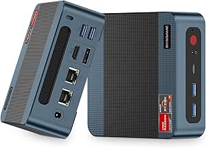 BOSGAME Mini PC P3 Lite، AMD Ryzen 7 6800H Gaming Mini PC، 32 گیگابایت DDR5، 1 ترابایت NVMe SSD، نمایشگر سهگانه 4K و وضوح 8K، دو اسلات NVMe SSD، شبکه دوگانه 2.5 گیگابایت RJ45، Wi-Fi 5.2/BT