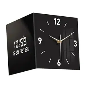 ساعت گوشه ای ساعت دیواری دو طرفه مینیمالیستی برای آشپزخانه در مزرعه اداری 30cmx30cm| ساعت دیواری | دکوراسیون منزل | کوارتز آنالوگ