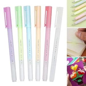 6 عدد قلم چسب خشک سریع، قلم چسب Scrapbooking، قلم چسب چند رنگی برای ساخت صنایع دستی طراحی کاغذی
