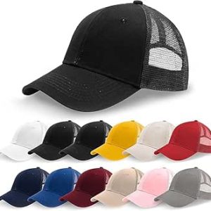 کلاه 12 بسته بیس بال مش گلف کلاه پدر، کلاه کامیون دار نخی قابل تنظیم کلاه ساده مردانه زنانه، رنگ های متنوع، چند رنگ، 7.125
