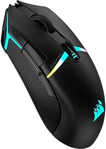 ماوس بازی CORSAIR NIGHTSABRE WIRELESS RGB FPS/MOBA – 26000 DPI – 11 دکمه قابل برنامه ریزی – باتری تا 100 ساعت – سازگار با iCUE – PC، PS5، PS4، Xbox – مشکی