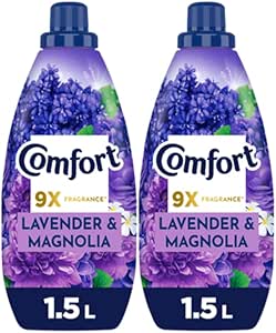 نرم کننده پارچه Comfort Concentrate، اسطوخودوس و مگنولیا، عطر 9 برابر، 1.5 لیتر، بسته بندی ممکن است متفاوت باشد