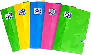 کتاب‌های تمرینی Oxford Touch A4 Premium، 8 میلی‌متری خط‌دار، 120 صفحه، رنگ‌های متنوع تصادفی، بسته 5 تایی