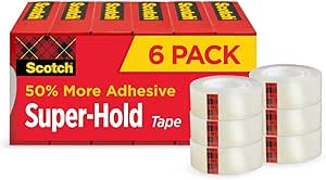 نوار چسب فوق العاده نگهدارنده اسکاچ، 6 رول، 50% چسب بیشتر، مورد دلخواه مورد اعتماد، 3/4 در 800 اینچ، جعبه (700S6)
