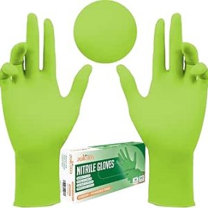 دستکش یکبار مصرف امتحان نیتریل Zalcoon، بدون پودر، بدون لاتکس، بهترین برای رستوران، سالن، آشپزخانه، تمیز کردن، آماده سازی غذا (100 عدد در 1 بسته)