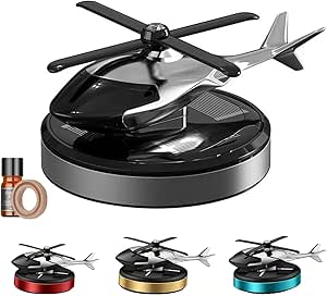 خوشبو کننده خودرو ساکون با پخش کننده آروماتراپی چرخشی انرژی خورشیدی بطری عطر با ماندگاری، پخش کننده هلیکوپتر چرخشی با انرژی خورشیدی آلیاژی آلیاژی هلیکوپتر (رنگ های ترکیبی)