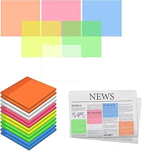یادداشتهای چسبناک شفاف، 3×3 اینچ 600 برگ، 12 پد رنگارنگ یادداشت چسبناک یادداشتهای شفاف یادداشتهای چسبنده شفاف یادداشتهای خود چسب برای دفتر، مدرسه، و خانه