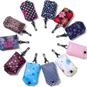 کیسه‌های خرید خواربار فروشی قابل استفاده مجدد Kaxich، 6 بسته سازگار با محیط زیست کیسه‌های خرید را بازیافت کنید تا در جیب قرار بگیرید، ضد آب و قابل شستشو در ماشین لباسشویی