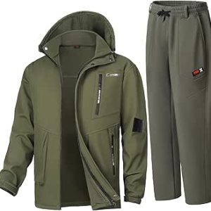 کت و شلوار کت و شلوار کت حرارتی مردانه casme لباس ورزشی زمستانی در فضای باز زمستانی با آستر ضد باد سنگین برای کوهنوردی در کمپینگ