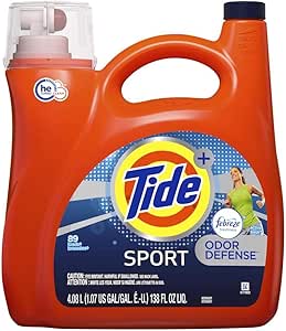 شوینده مایع لباسشویی تاید پلاس Febreze Sport Active Fresh HE Turbo Clean، 4.08 لیتر، 89 بار