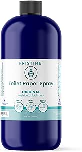 اسپری دستمال توالت PRISTINE – همانطور که در مخزن کوسه مشاهده می شود، دستمال مرطوب پاک کننده شخصی طبیعی تر و دستمال مرطوب مرطوب قابل شستشو، اسپری کاغذ توالت برای ایجاد دستمال مرطوب شستشو، اصل، پر کردن مجدد 32 اونس