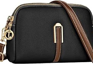 کیف کراس بادی زنانه، کیف دستی چرمی و کیف شانه با بند پهن قابل تنظیم