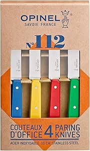 ست 4 عددی چاقوهای کلاسیک اوپینل. تیغه فولادی ضد زنگ مقاوم در برابر خوردگی. ساخت فرانسه.