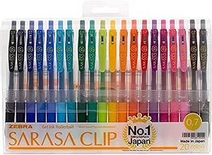 قلم جوهر ژل گیره گیر زبرا ساراسا، رنگ های متنوع، 0.7 میلی متر، رولربال