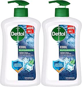 پمپ دستی مایع خنک دتول، رایحه نعناع و ترنج، 400 میلی لیتر x 2
