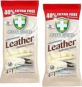 دستمال مرطوب سطح چرمی Green Shield 2 X Conditioning Leather Wipes 50 Pack – دستمال مرطوب بسیار بزرگ