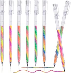 6 بسته قلمهای ژل براق جادویی، ست قلم توپی Kawaii با تغییر 3 رنگ برای کتابهای رنگآمیزی بزرگسالان، ژورنالنگاری، کتابنویسی، طراحی و پروژههای هنری