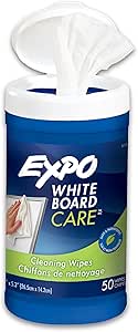 دستمال مرطوب پاک کننده خشک EXPO White Board Care، 8 اینچ x 5.5 اینچ، 50 شمارش