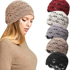 کلاه تابستانی با برش نخی سبک 5 عددی کلاه پاییزی بافندگی دستباف برای دختران زنانه