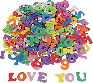 برچسب‌های حروف بزرگ ۲۳۵ عددی، برچسب‌های الفبای فوم چندرنگ، A-Z، خود چسب، فضای داخلی، برای صنایع دستی، دفترچه‌نویسی، پروژه مدرسه کودکان، دکور جشن کریسمس