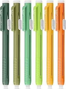 قلم مستر- قلم پاک کن مکانیکی جمع شونده، 6 بسته، رنگ مرکباتی، پاک کن برای مداد، پاک کن برای هنرمندان