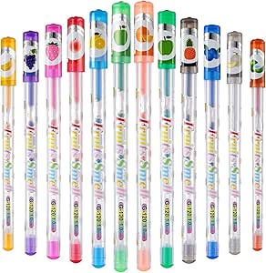 SYOSI 36 عدد قلم رنگی براق معطر، قلم های سرگرم کننده چند رنگ قلم نوشتاری روان کیت ثابت قلم های معطر خوشبو رایحه میوه های خوب قلم رنگ آمیزی برای دختران کودکان و نوجوانان هنرهای دستی صنایع دستی وسایل مدرسه