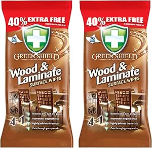 Green Shield 2 x چوب و لمینت 100 دستمال مرطوب