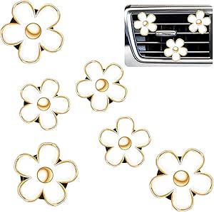 گیره هواکش 6 عددی خودرو گیره خوشبو کننده خودرو گل دیزی رنگارنگ گیره خروجی تهویه مطبوع برای لوازم دکوراسیون داخلی خودرو