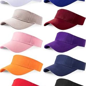 کلاه آفتابگیر ورزشی SATINIOR 10 Pieces کلاه زیر گیر ورزشی قابل تنظیم کلاه زیر گیر مردانه زنانه چند رنگ، چند رنگ، تک جنسیتی بزرگسال