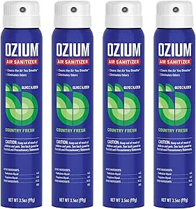 ضد عفونی کننده هوا و از بین برنده بو برای خانه ها، اتومبیل ها، ادارات و موارد دیگر، کشور تازه، 3.5 اونس (بسته 4 تایی)