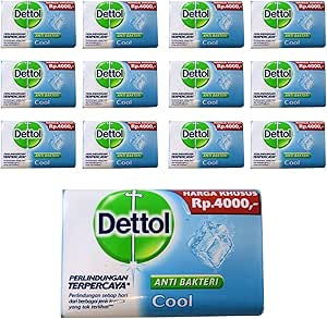 صابون دست و بدن ضد باکتری Dettol، خنک، 110 گرم / 3.88 اونس (بسته 12 عددی)