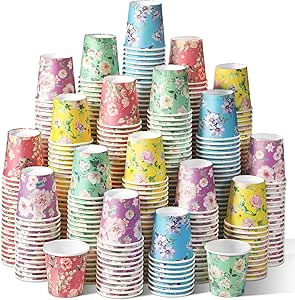 تیامون 500 عدد لیوان کاغذی طعم دار گل 2 اونس فنجان دهان شویه یکبار مصرف نوشیدنی مینی گل نوشیدنی نوشیدنی اسنک کوچک برای کودک بزرگسال آشپزخانه حمام پیک نیک رویدادهای مسافرتی لوازم مهمانی، 5 رنگ