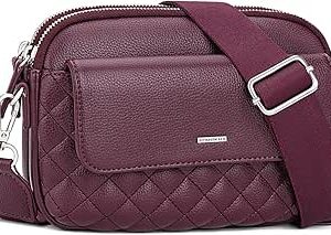 کیف پول زنانه کراس بادی کوچک nuoku، کیف های دو زیپ دار زنانه سایز کوچک با جیب تلفن