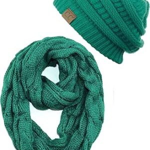 ست روسری بافی و روسری حلقه اینفینیتی با کابل کشدار نرم C.C یونیسکس