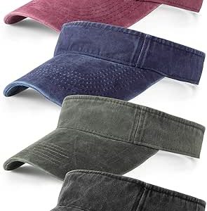 گیوگا 4 تکه آفتابگیر آفتابگیر ورزشی قابل تنظیم کلاه گلف ورزشی برای مردان زنانه (مشکی، قرمز شرابی، سبز تیره، آبی)