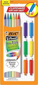 مداد گرافیتی سفارشی BIC Xtra-Fun، 2 HB، 6-Count (PGECP61-BLK)
