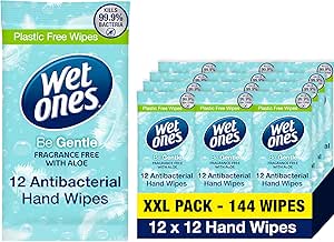 دستمال مرطوب – ملایم باشید – دستمال مرطوب ضدباکتری و بدون پلاستیک – 144 دستمال – 12 بسته در 12 دستمال مرطوب