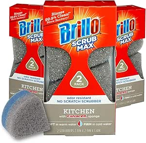 بریلو | اسکراب مکس – آشپزخانه | اسفنج قوی و بادوام | بسته 3 عددی (2ct)