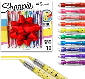 رنگ های متنوع هایلایتر مایع شارپی | قلم هایلایتر حفاری، 10 عدد