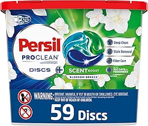 کیسه های شوینده لباسشویی دیسک پرسیل، تقویت کننده بوی فعال، 59 تعداد